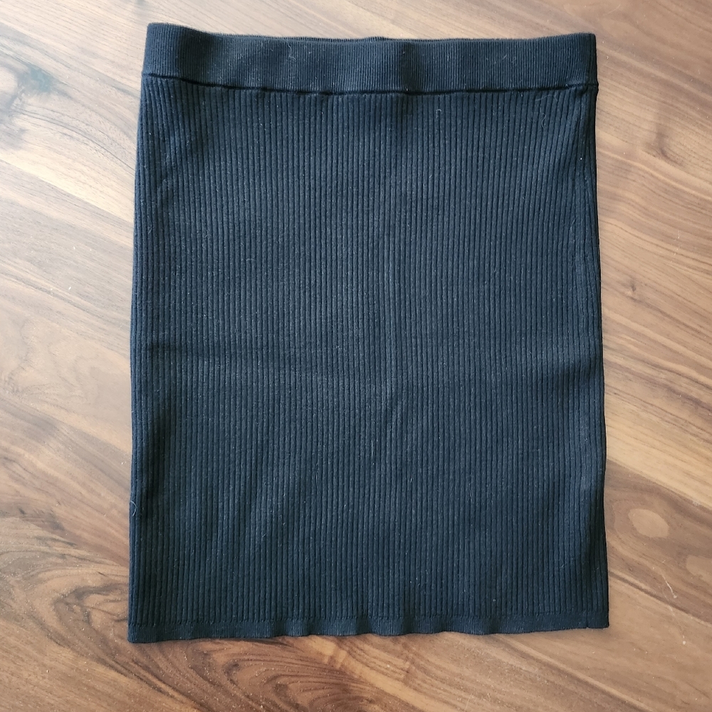 Wilfred Black Knit Mini Skirt